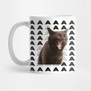 Scream Black cat AAAAA Mug